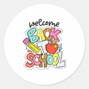 Retro Welcome Back To School Teacher Appreciation Classic Round Sticker