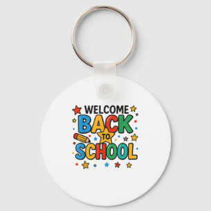 Retro Welcome Back To School Teacher Appreciation Keychain
