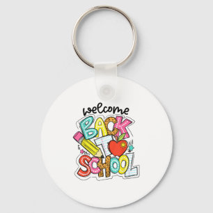 Retro Welcome Back To School Teacher Appreciation Keychain