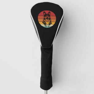 Retro Welsh Corgi Golf Head Cover