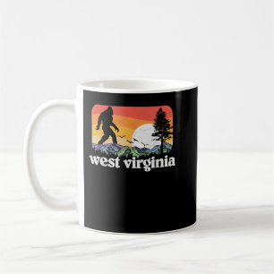 Retro West Virginia Bigfoot Mountain Trees Nature Coffee Mug