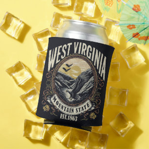 Retro West Virginia Can Cooler