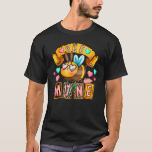 Retro Western Bee Mine Funny Valentine's Day Heart T-Shirt