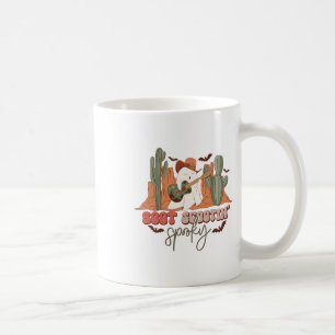 Retro Western Halloween Cute Ghost Fun Boot Scooti Coffee Mug