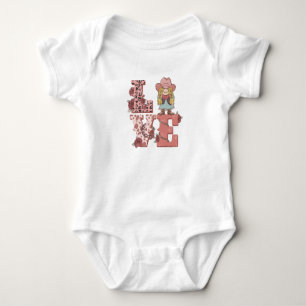 Retro Western Love Baby Bodysuit