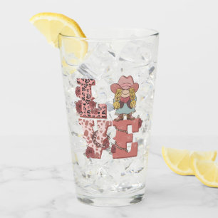 Retro Western Love Glass