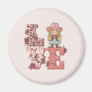 Retro Western Love Magnet