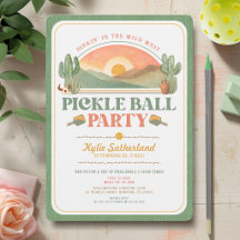 Retro Western Pickleball Birthday Party