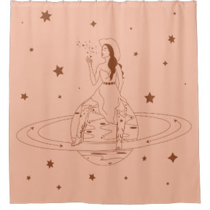 Retro Western Rust & Peach Cosmic Cowgirl