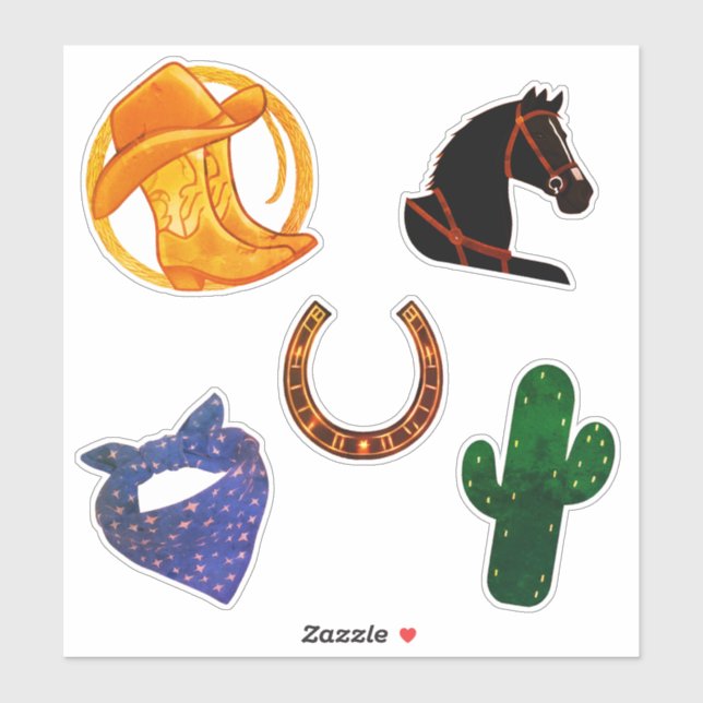 Retro Western Theme Party Cowboy Cowgirl Wild West (Sheet)