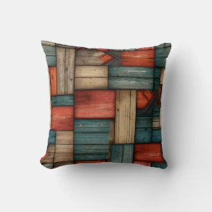 Retro Western Throw Pillow