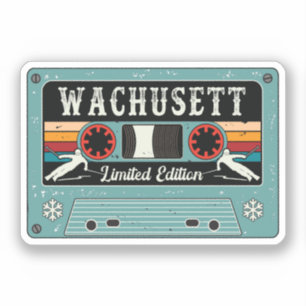 Retro Whachusett Mountain Ski  Sticker