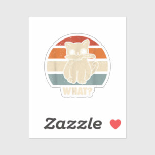 Retro What Cat Knife Meow Kitty Funny Cats Mom And