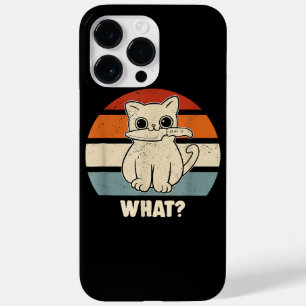 Retro What Cat Knife Meow Kitty Funny Cats Mom And Case-Mate iPhone 14 Pro Max Case