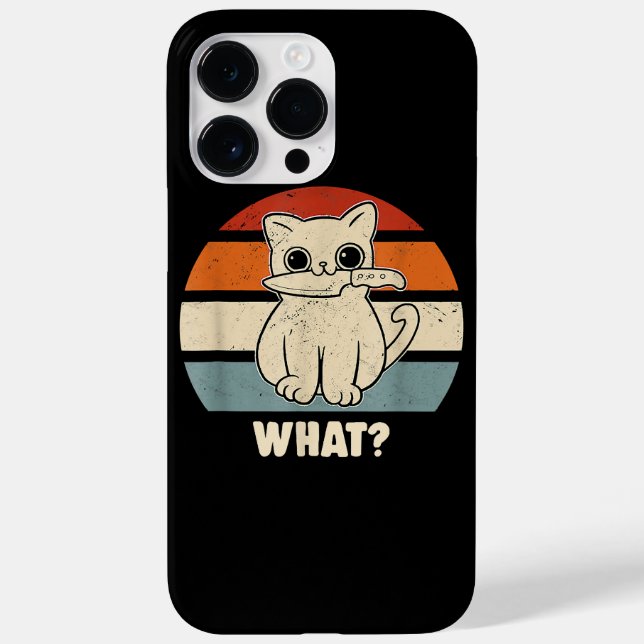Retro What Cat Knife Meow Kitty Funny Cats Mom And Case-Mate iPhone Case (Back)