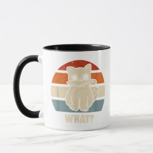 Retro What Cat Knife Meow Kitty Funny Cats Mom And Mug