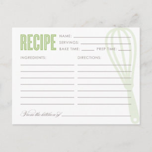 RÉTRO WHISK Cartes recettes