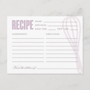 RÉTRO WHISK Cartes recettes