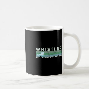 Retro Whistler Bc Canada Distressed Skiing  Coffee Mug