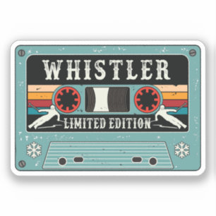 Retro Whistler Ski  Sticker