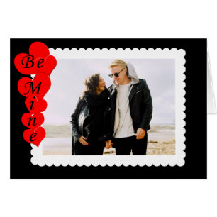 Retro White and Black Valentine Photo Frame