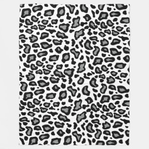Retro White Leopard Pattern Fleece Blanket Gift