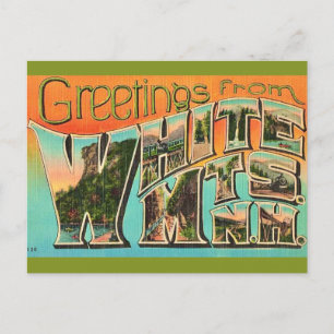Retro White Mountains Greeting Postcard