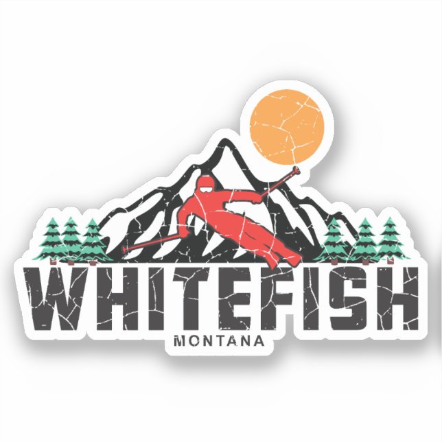 Retro Whitefish Mountain Ski  (Front)