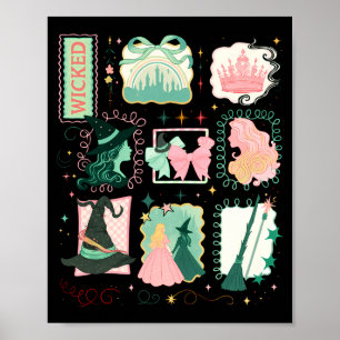 Retro Wicked Stamps Christmas Vibes Clothing Long  Poster