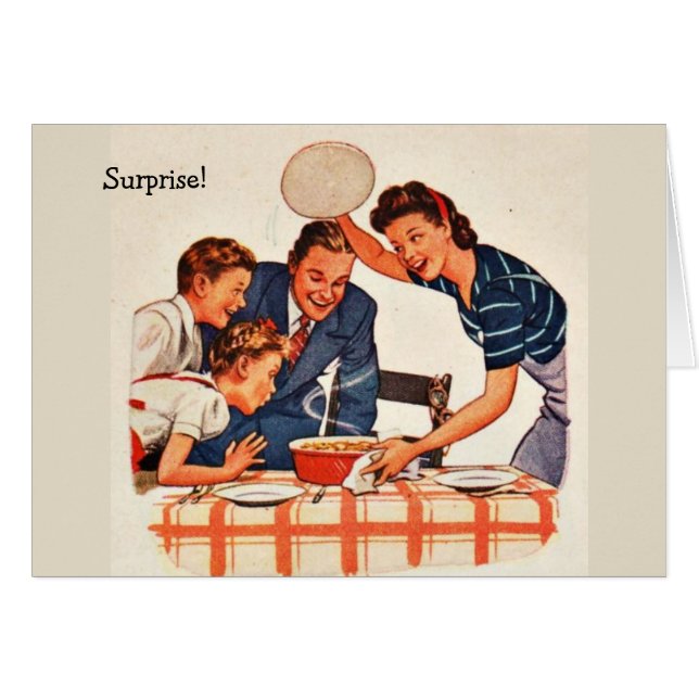 Retro Wife - Dinner is Always a Surprise, (Front Horizontal)