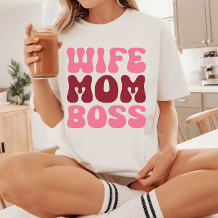 Retro Wife Mom Boss Shirt, Mother's Day Gift T-Shirt