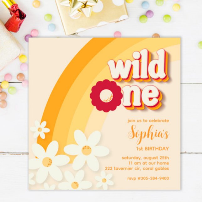 Retro “Wild One” First Birthday Invitation | Groov (Creator Uploaded)