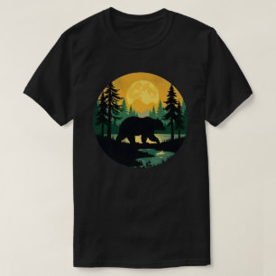 Retro Wildlife Forest Bear Outdoors Nature T-Shirt