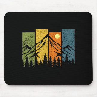 Retro wildlife forest nature trees outdoors mouse pad