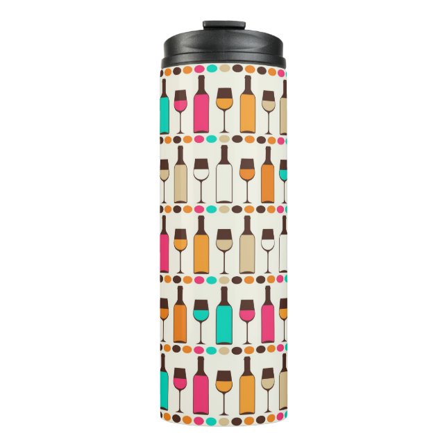 Retro wine bottles and glasses (Front)