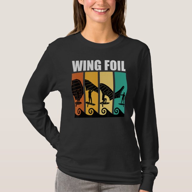 Retro Wing Surf Wing Foil 1 T-Shirt (Front)