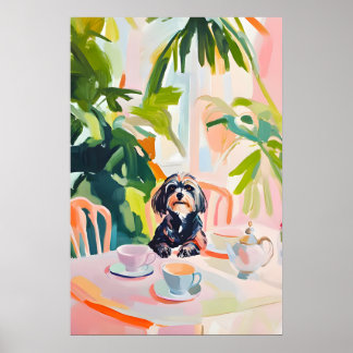 Retro Wirehaired Pointing Griffon Poster