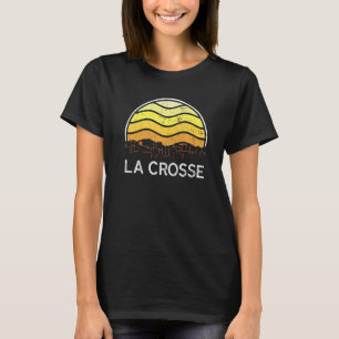 Retro Wisconsin La Crosse Visitors Skyline Vintage T-Shirt