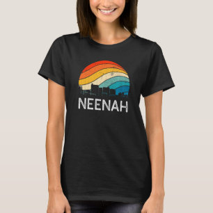 Retro Wisconsin Neenah Skyline Vintage Urban Skysc T-Shirt