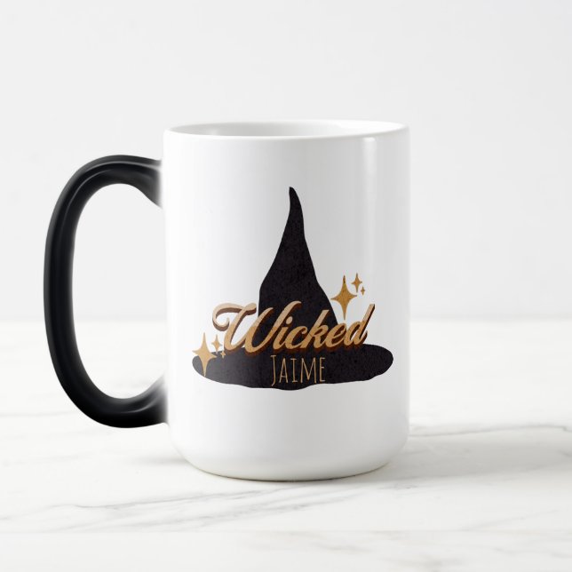 Retro Witch Hat Wicked Name     Magic Mug (Left)