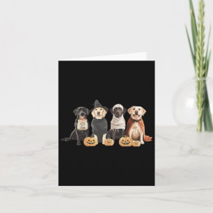 Retro Witch Labrador Retriever Halloween Labrador  Card