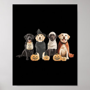 Retro Witch Labrador Retriever Halloween Labrador  Poster