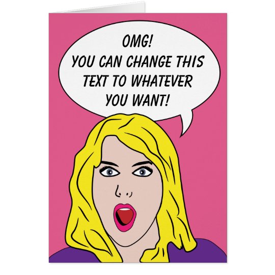 RETRO WOMAN custom greeting card