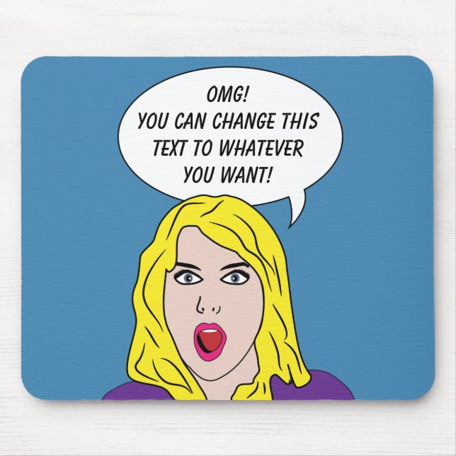 RETRO WOMAN custom mousepad (Front)