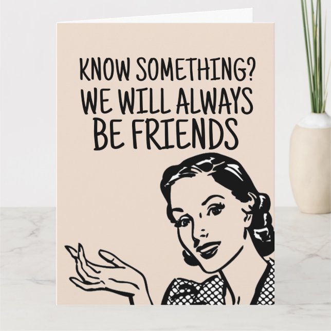RETRO WOMAN HOUSEWIFE BESTIE BIRTHDAY FUNNY CARDS (Front)