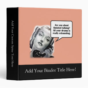 Retro Woman on Phone, Drama Binder