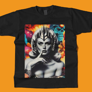 Retro Woman Sci-fi Collage T-Shirt