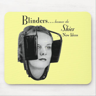Retro Woman with Blinders Mouse Pad