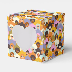 Retro Women of the World Pattern Favor Box