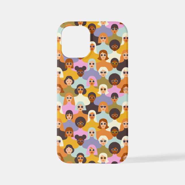 Retro Women of the World Pattern iPhone Case (Back)